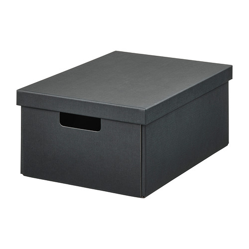FJÄDERHARV - storage box with lid, anthracite, 25x35x16 cm | IKEA Taiwan Online - PE967192_S4