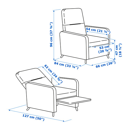 GISTAD - recliner, Bomstad black | IKEA Taiwan Online - PE766322_S4