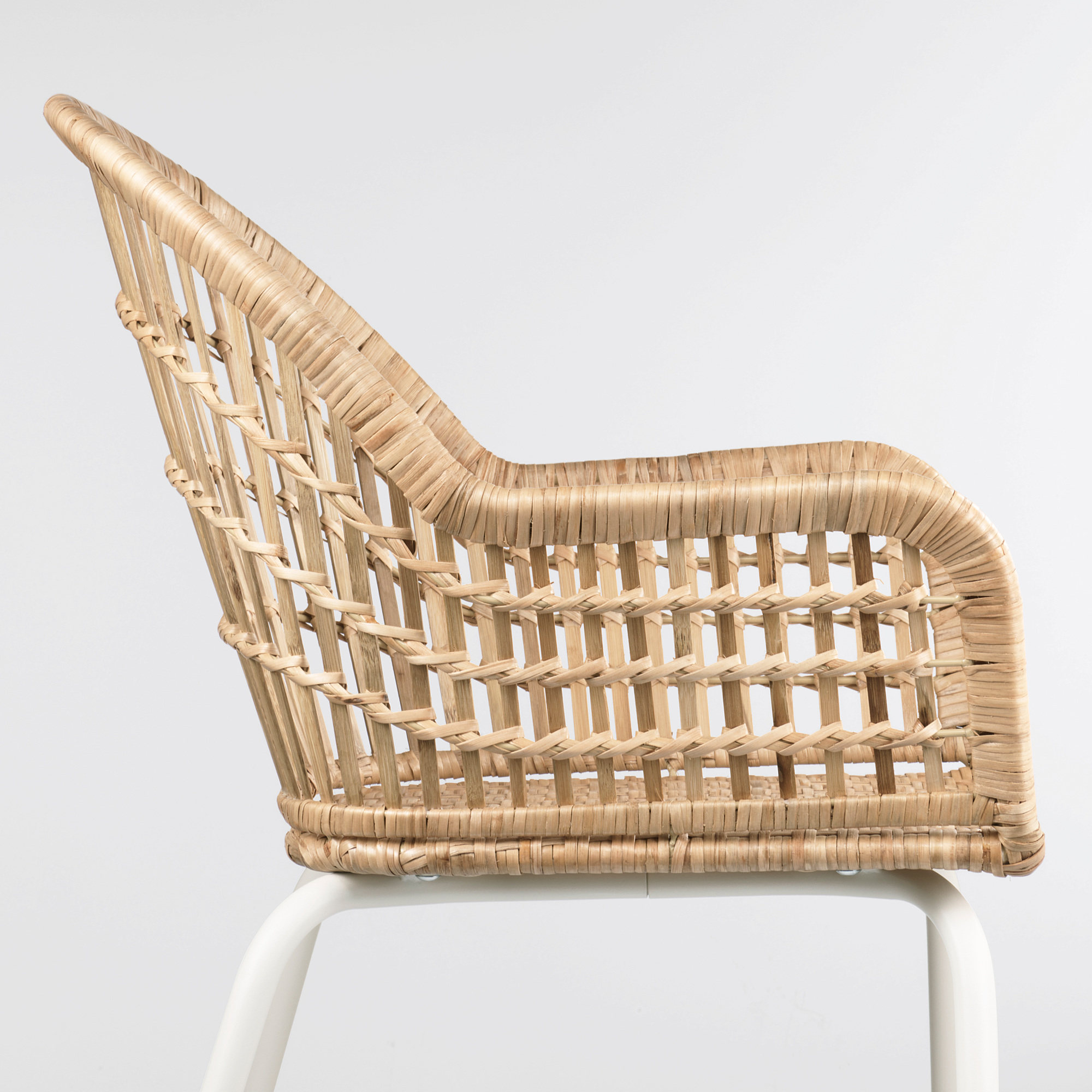NILSOVE - 扶手椅, 籐製/白色| IKEA 線上購物