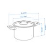 HEMLAGAD pot with lid