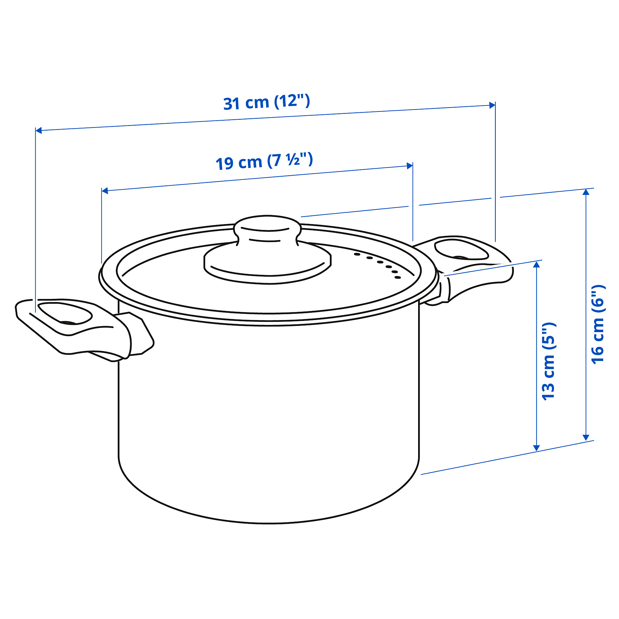 HEMLAGAD pot with lid