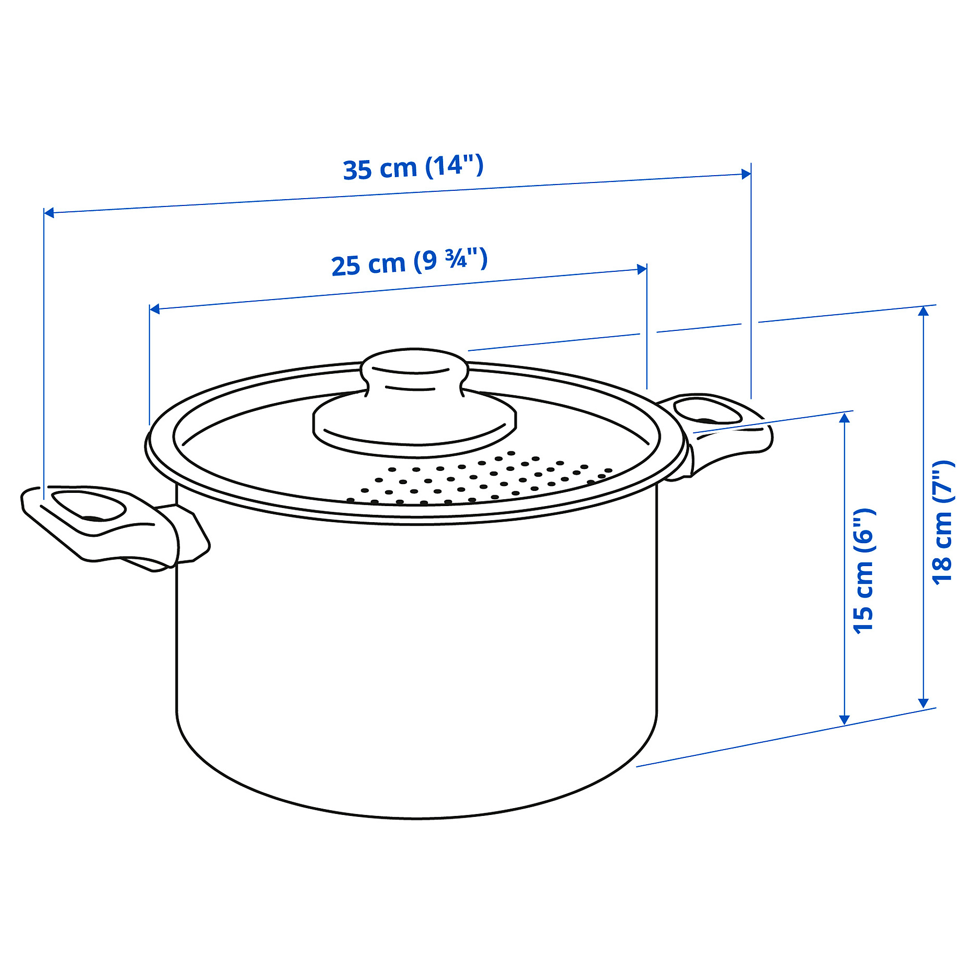 HEMLAGAD pot with lid