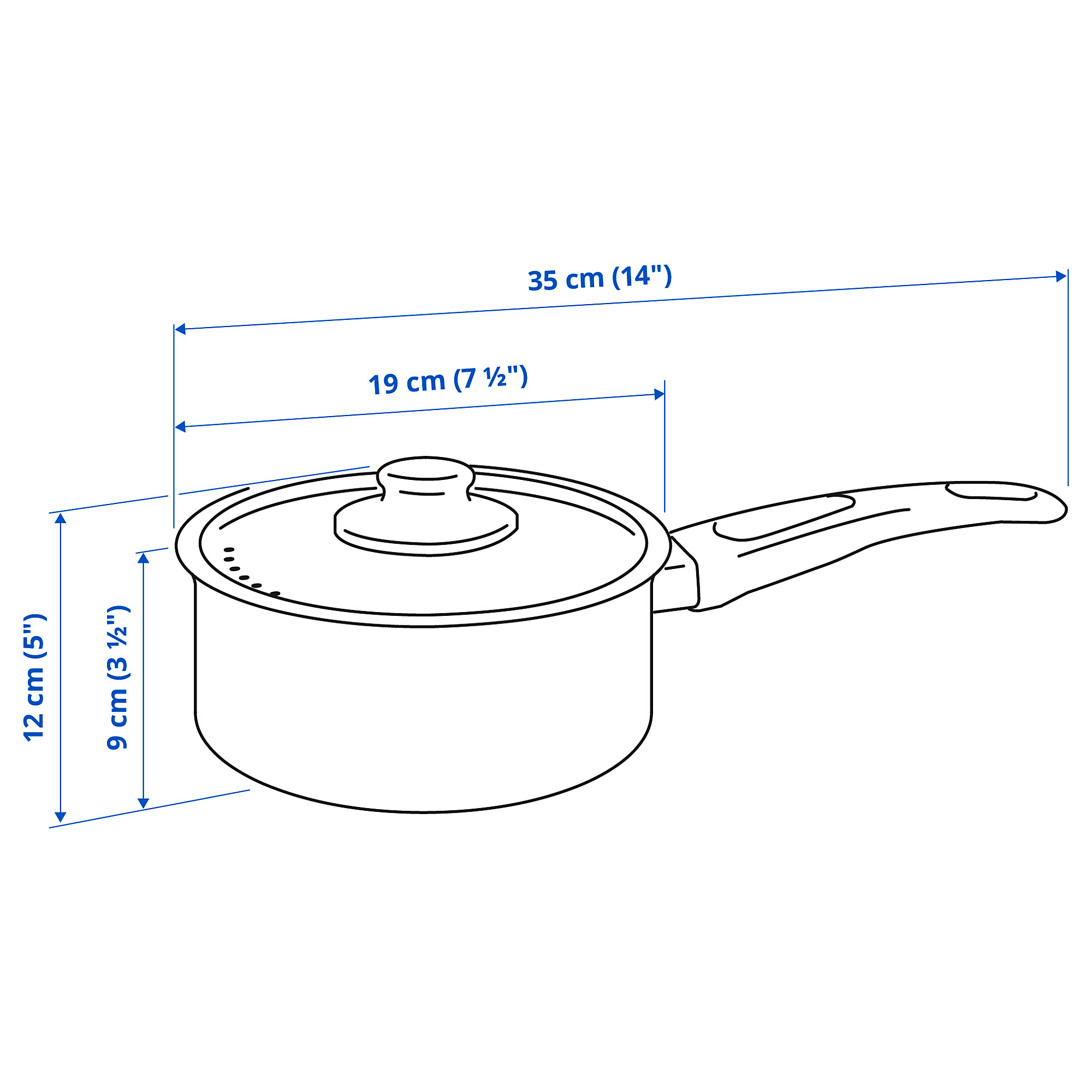 HEMLAGAD saucepan with lid