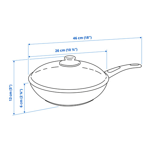 HEMLAGAD 煎炒鍋附蓋