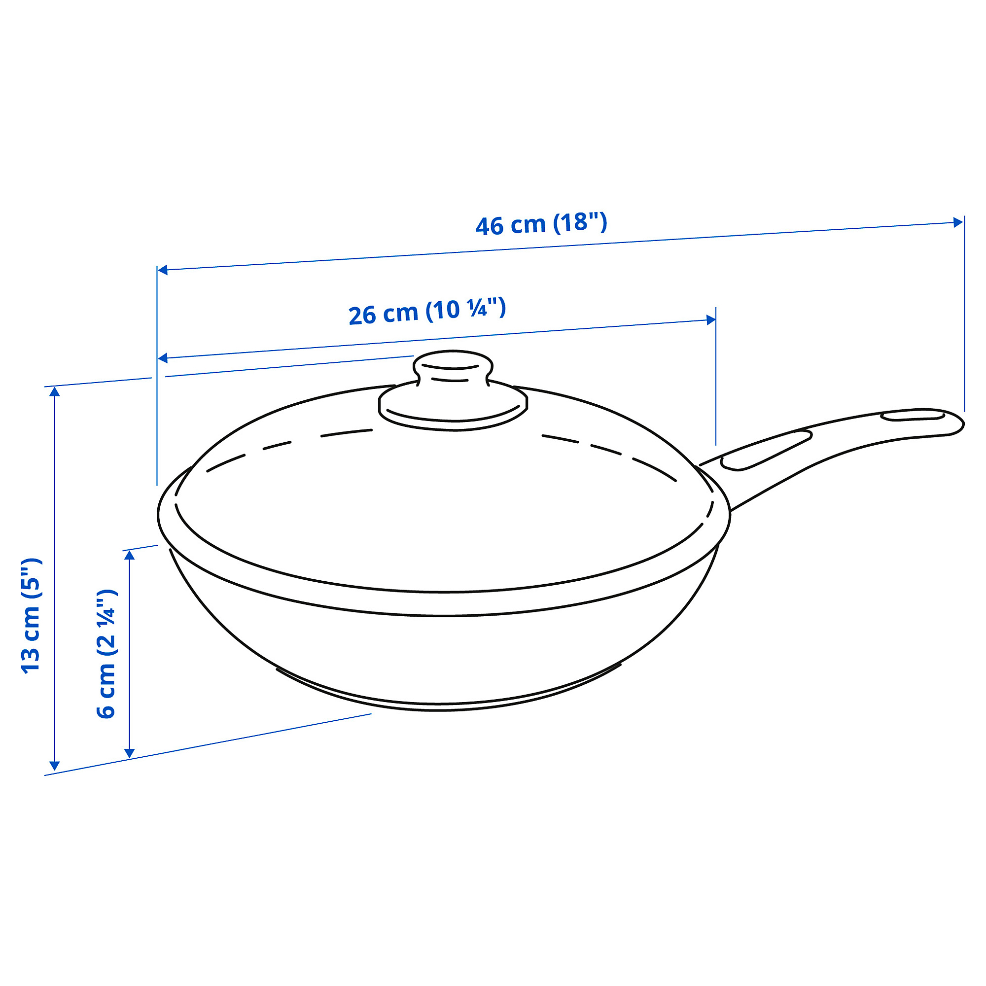 HEMLAGAD sauté pan with lid