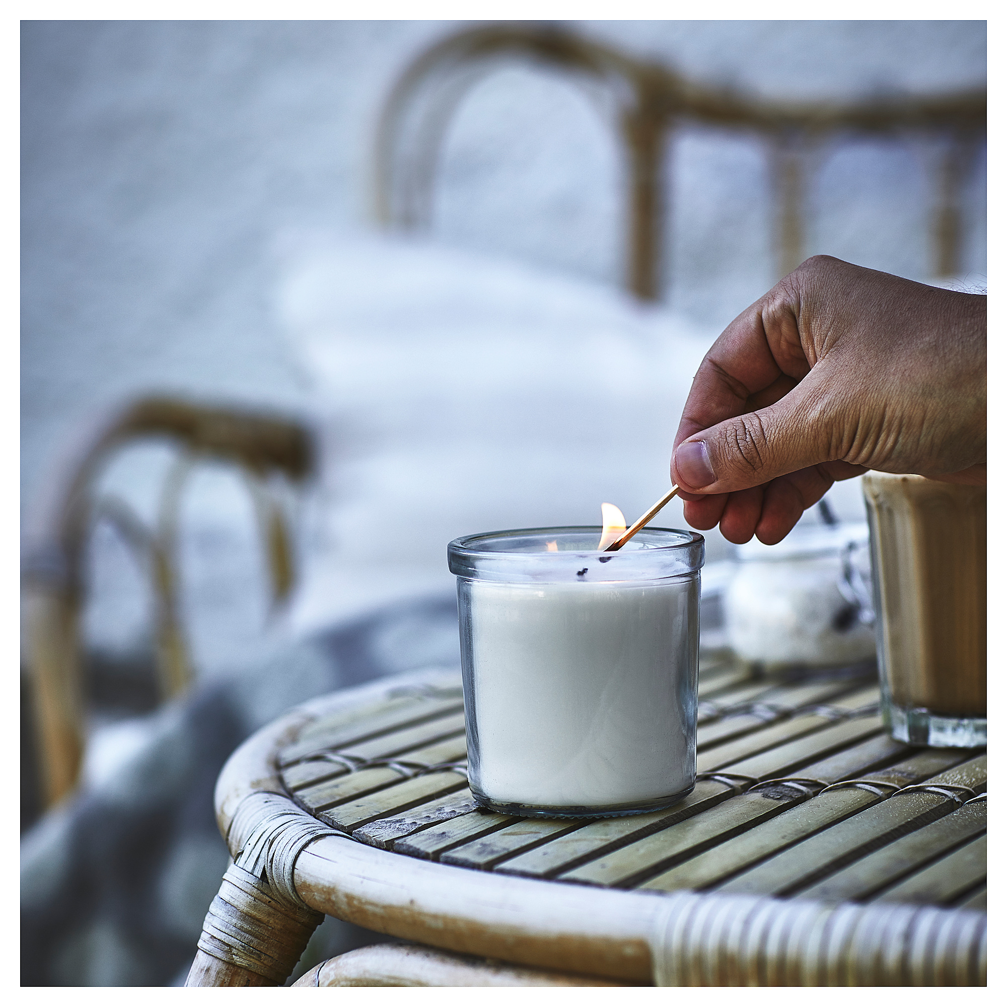 JÄMLIK scented candle in glass