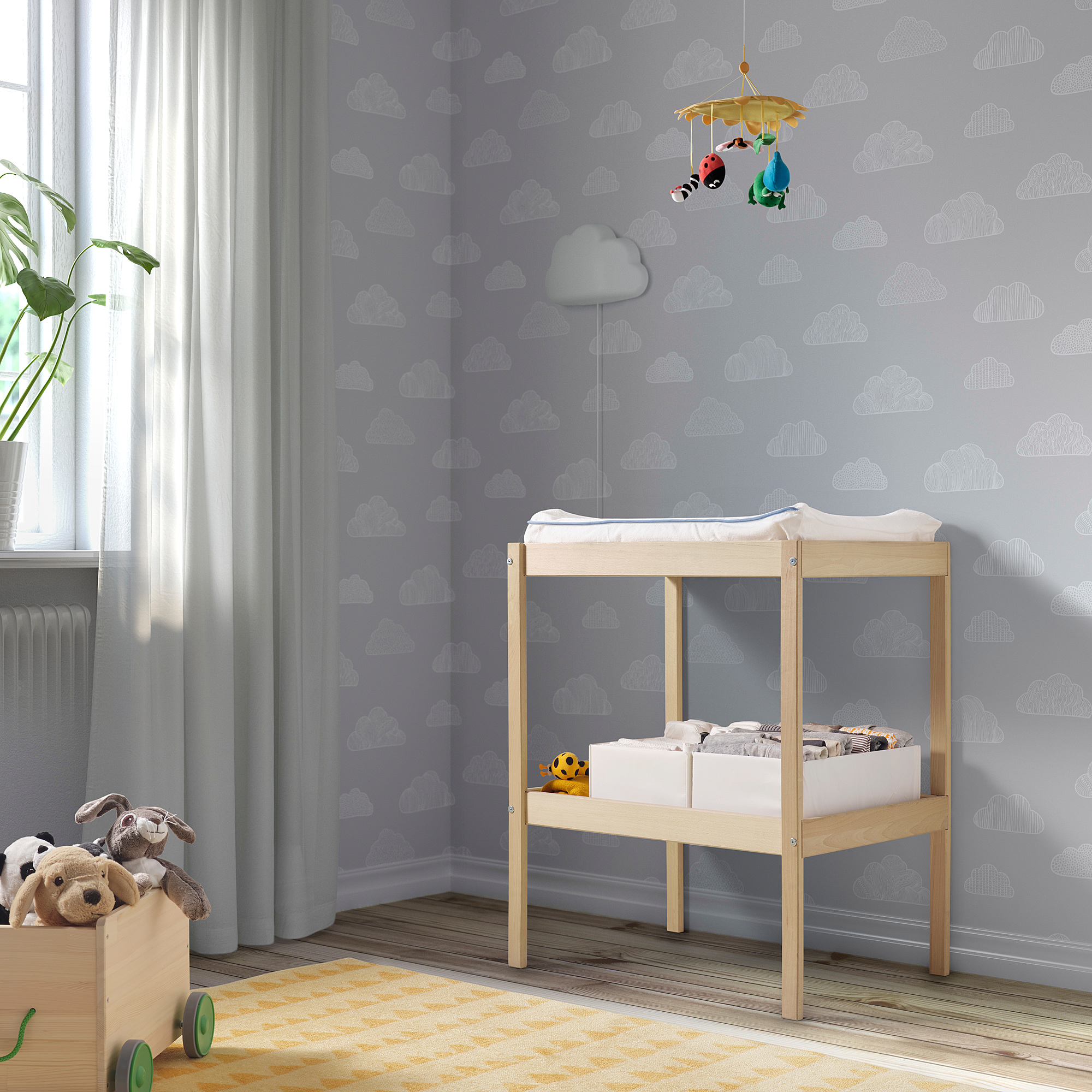 SNIGLAR changing table, beech/white, 72x53 cm IKEA Taiwan Online