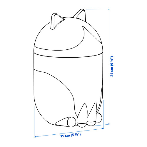 GREJSIMOJS storage with lid