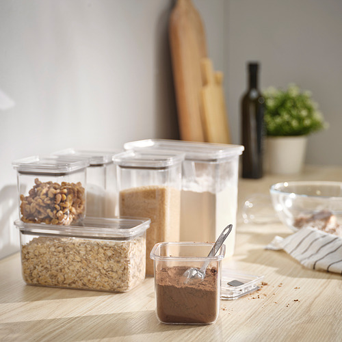 KORALLVIPPA dry food jar with lid, set of 6