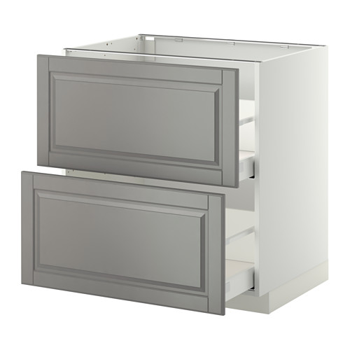 METOD - base cb 2 fronts/2 high drawers, white Maximera/Bodbyn grey | IKEA Taiwan Online - PE350797_S4