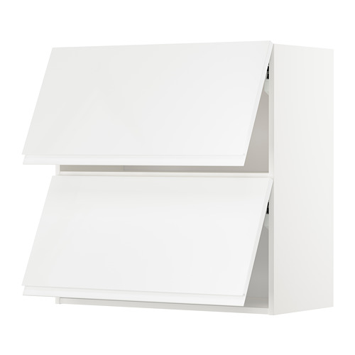 METOD - 橫式雙門壁櫃, 白色/Voxtorp 高亮面 白色 | IKEA 線上購物 - PE676724_S4