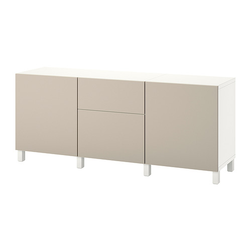 BESTÅ - 收納組合附抽屜, 白色 Lappviken/Stubbarp/淺灰色/米色, 180x42x74 公分 | IKEA 線上購物 - PE822492_S4