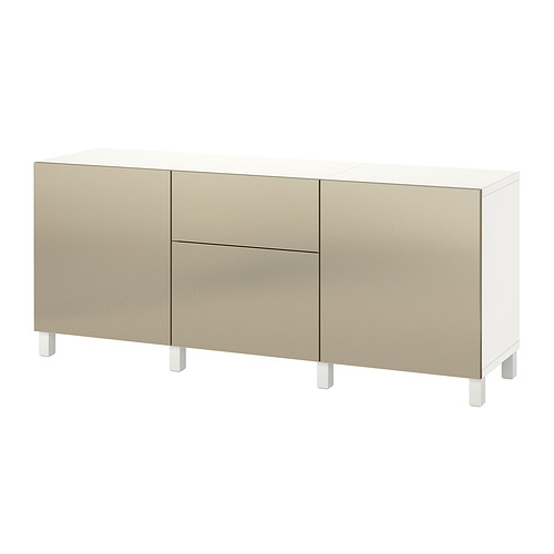BESTÅ - storage combination with drawers, white Riksviken/light bronze effect | IKEA Taiwan Online - PE822493_S4