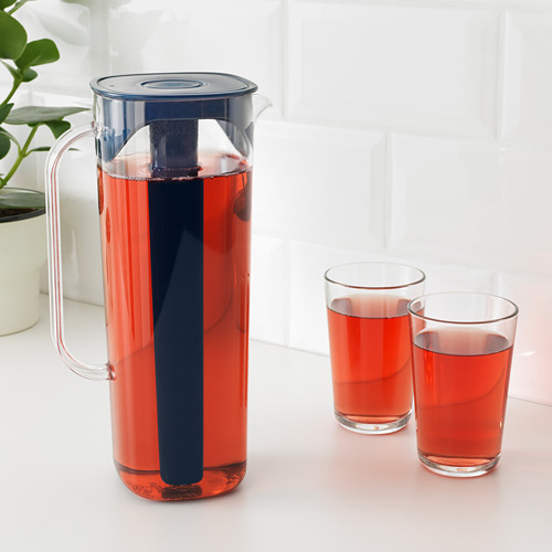 MOPPA - 附蓋冷水壺, 深藍色/透明色 | IKEA 線上購物 - PE669363_S4
