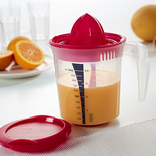 INFRIA jug with lid and citrus squeezer