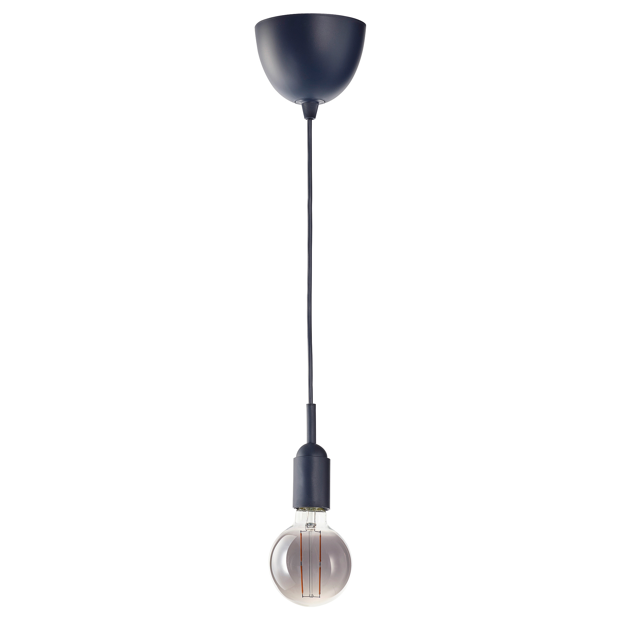 GRÅVACKA/MOLNART pendant lamp with light bulb