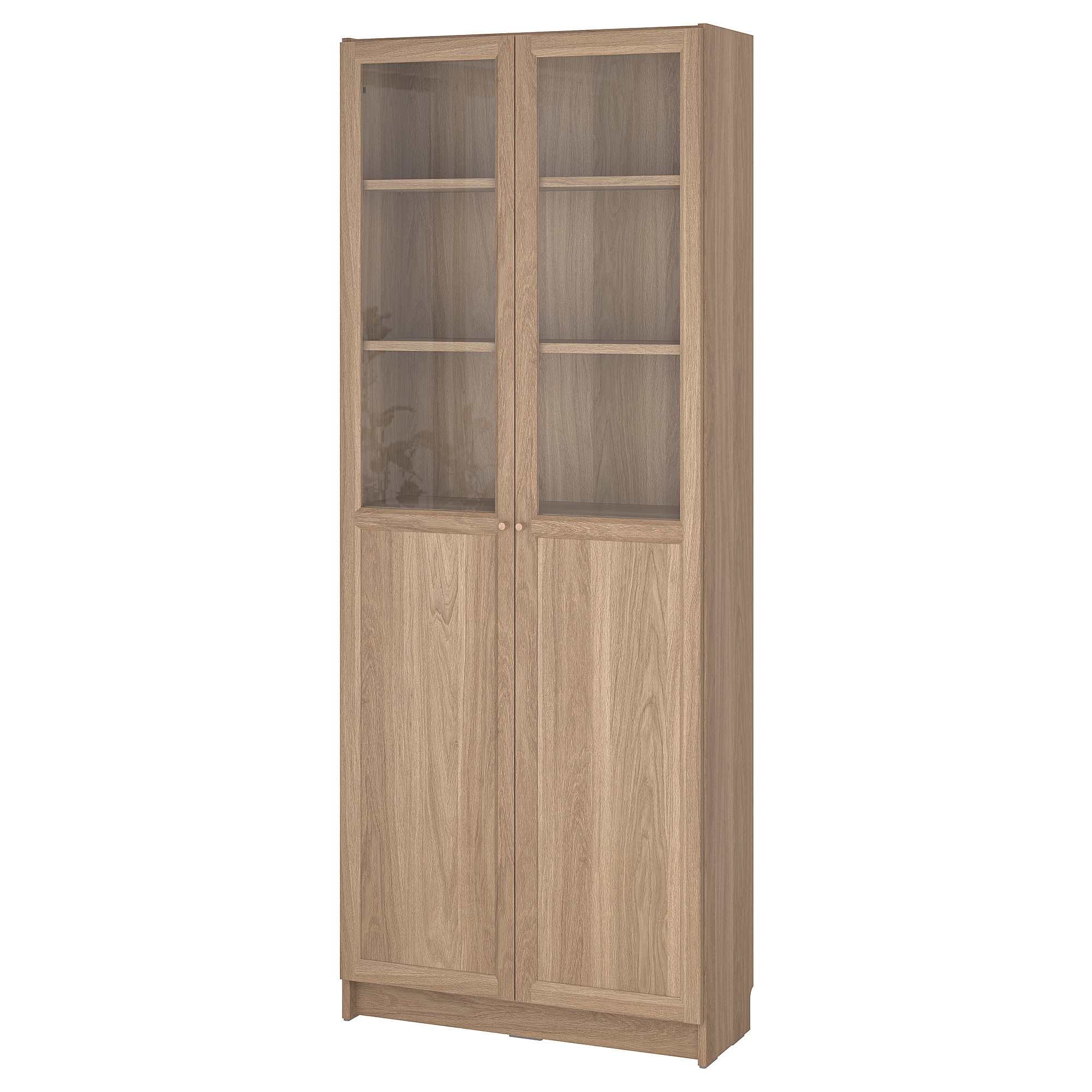 BILLY/OXBERG bookcase with panel/glass doors