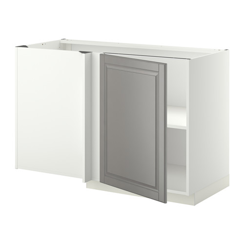 METOD - corner base cabinet with shelf, white/Bodbyn grey | IKEA Taiwan Online - PE352248_S4