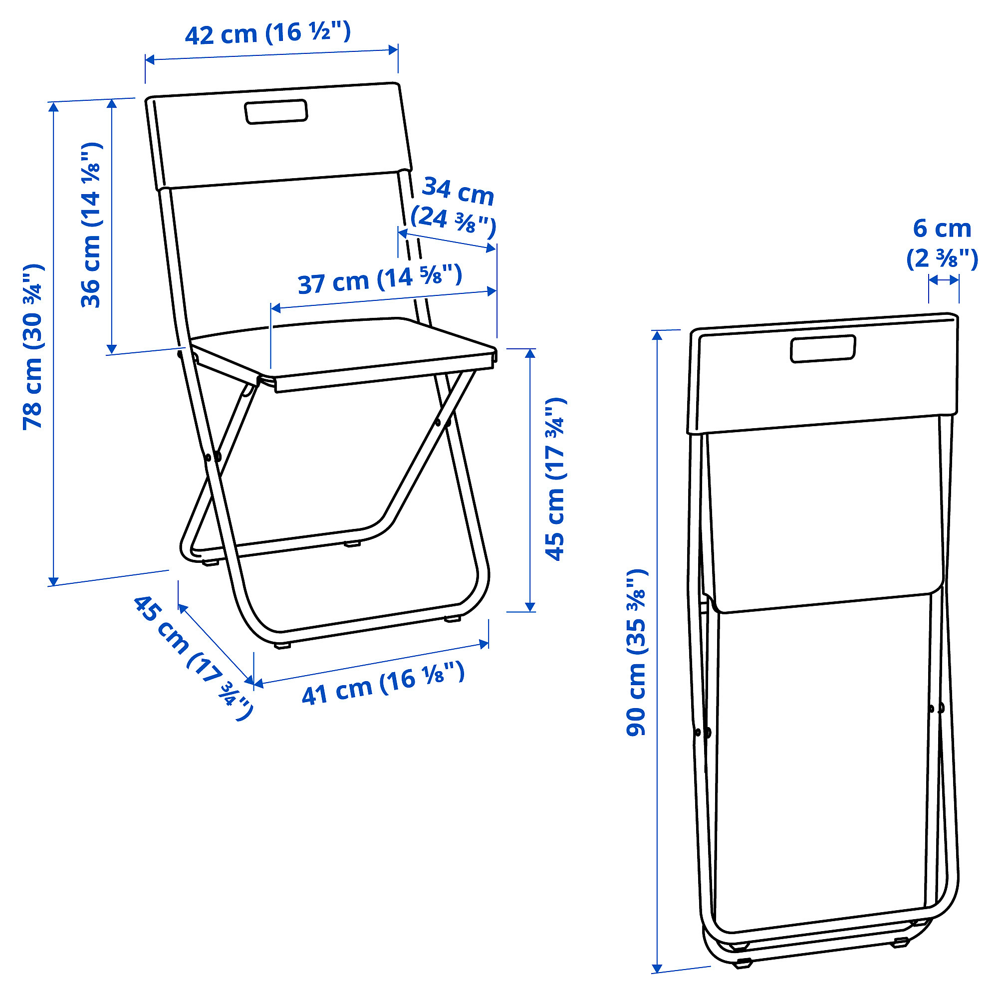 GUNDE folding chair