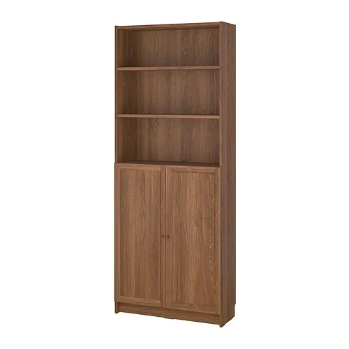 BILLY/OXBERG - 附門書櫃, 棕色 胡桃木紋, 80x30x202 公分 | IKEA 線上購物 - PE864665_S4