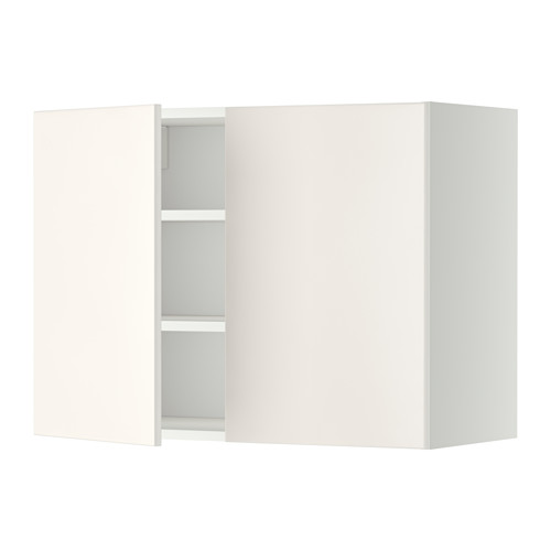 METOD wall cabinet with shelves/2 doors