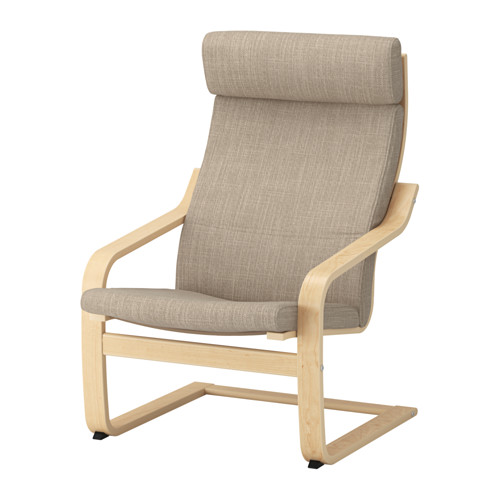 POÄNG - 扶手椅, 實木貼皮, 樺木/Hillared 米色 | IKEA 線上購物 - PE628952_S4