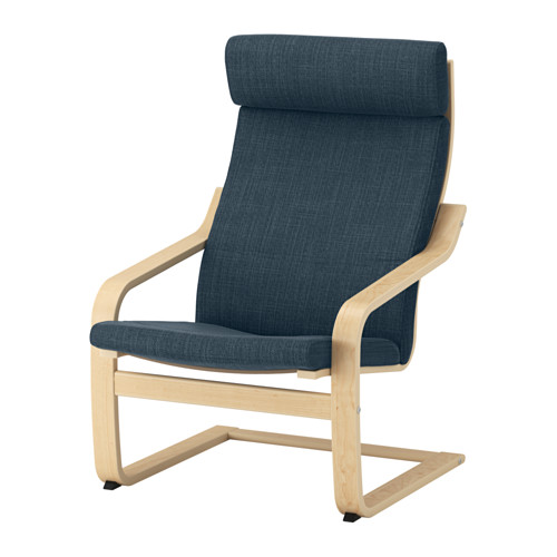 POÄNG - armchair, birch veneer/Hillared dark blue | IKEA Taiwan Online - PE628957_S4