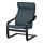 POÄNG - 扶手椅, 黑棕色/Hillared 深藍色 | IKEA 線上購物 - PE628972_S1