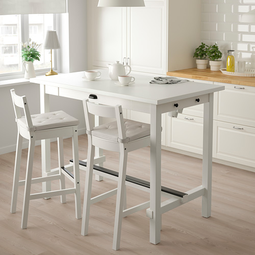 NORDVIKEN - 吧台椅附靠背, 白色 | IKEA 線上購物 - PE766709_S4