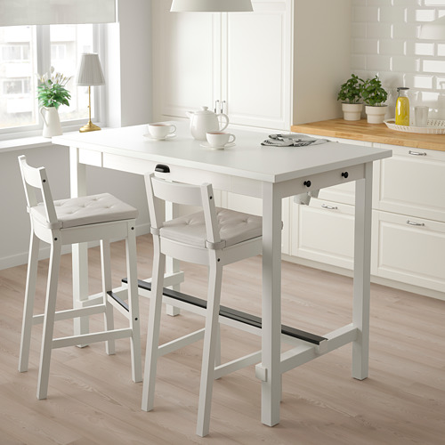 NORDVIKEN bar stool with backrest