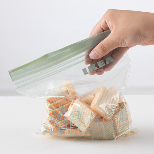 ISTAD - resealable bag, pink/green, 0.4 & 1L | IKEA Taiwan Online - PE642243_S4