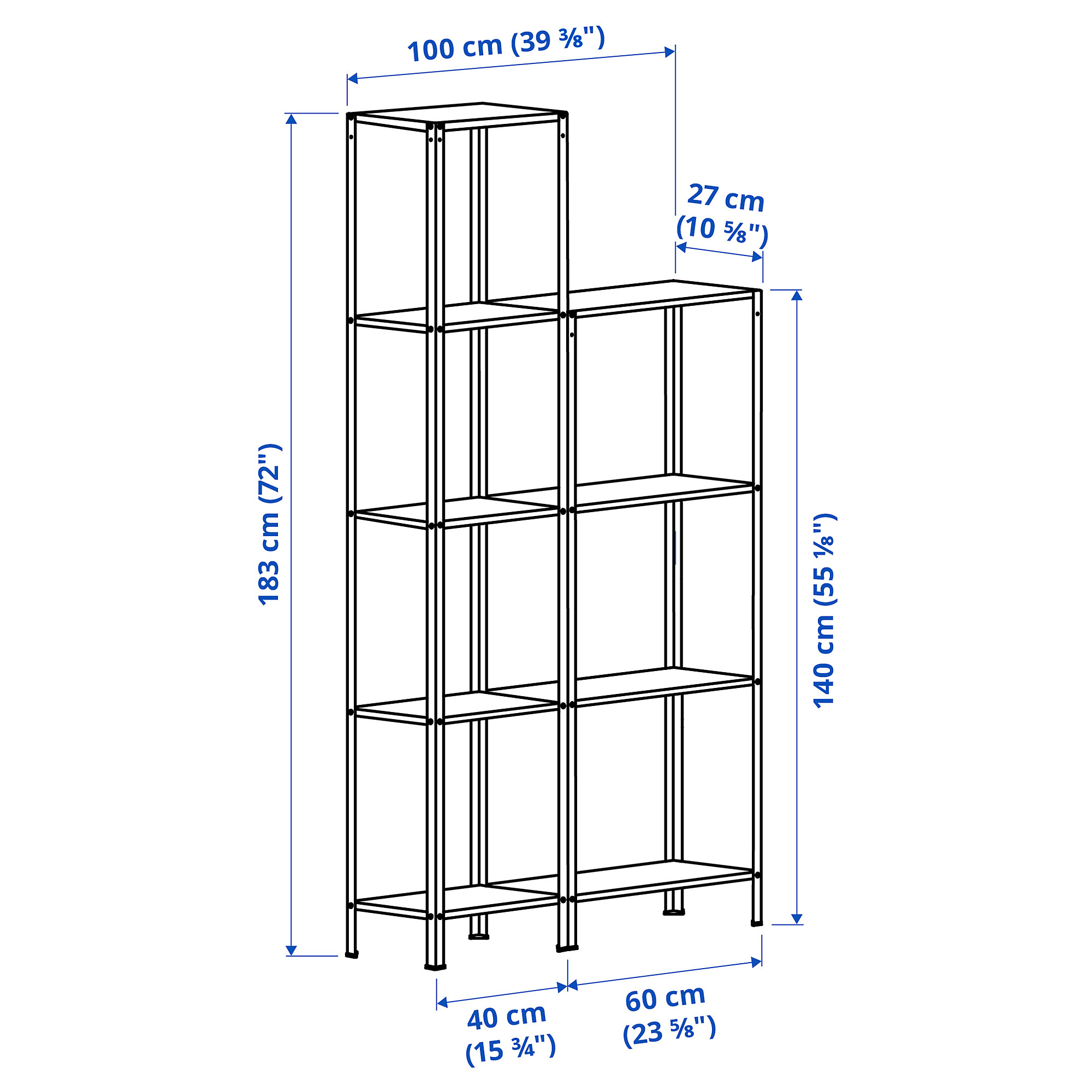 HYLLIS shelving unit in/outdoor