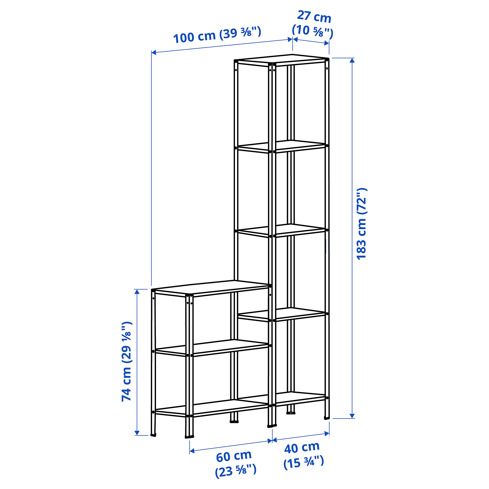 HYLLIS shelving unit in/outdoor