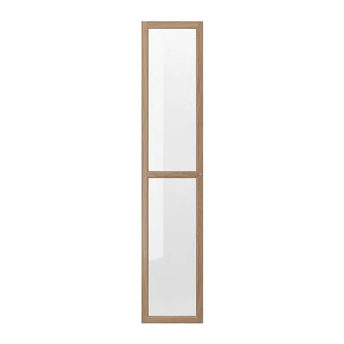 OXBERG - glass door, oak effect, 40x192 cm | IKEA Taiwan Online - PE864770_S4