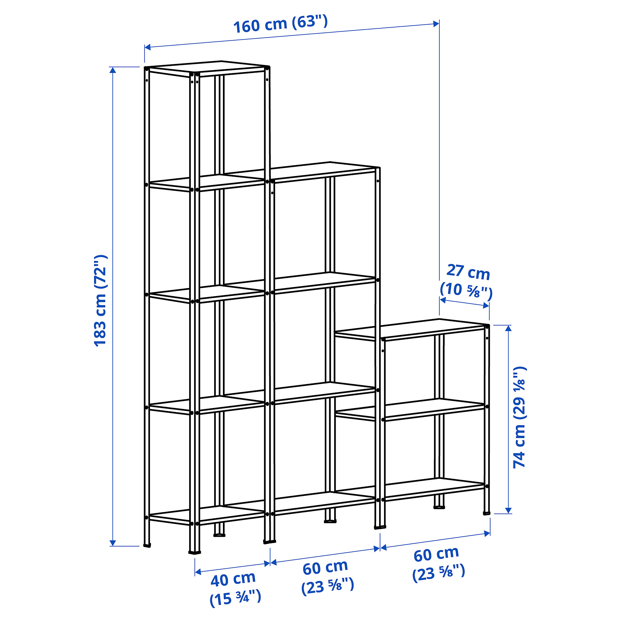 HYLLIS shelving unit in/outdoor