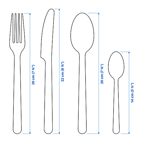 IKEA 365+ 餐具 24件組