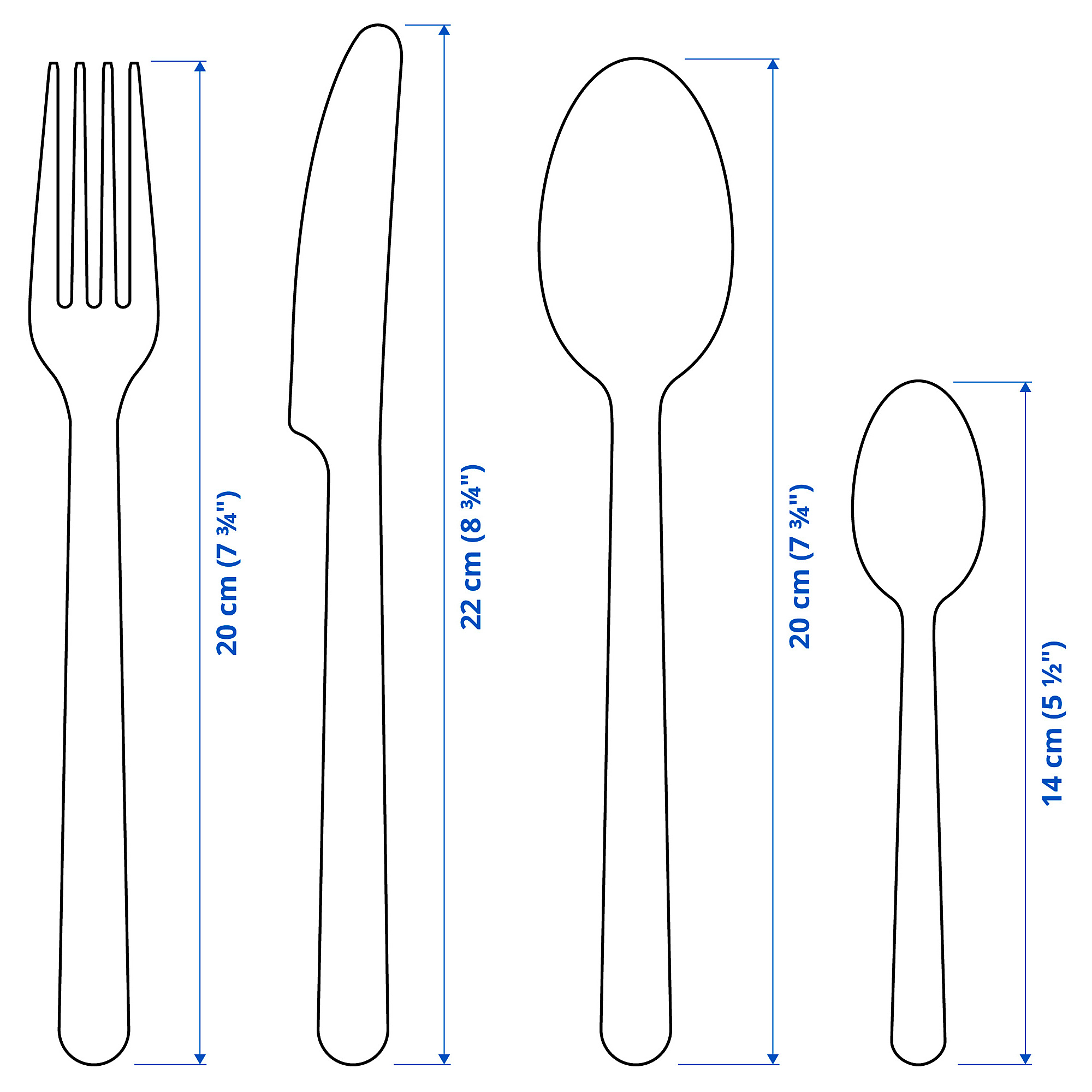 IKEA 365+ 餐具 24件組