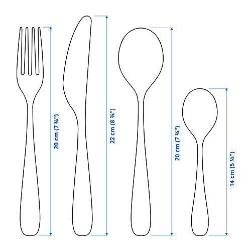 BEHAGFULL 24-piece cutlery set