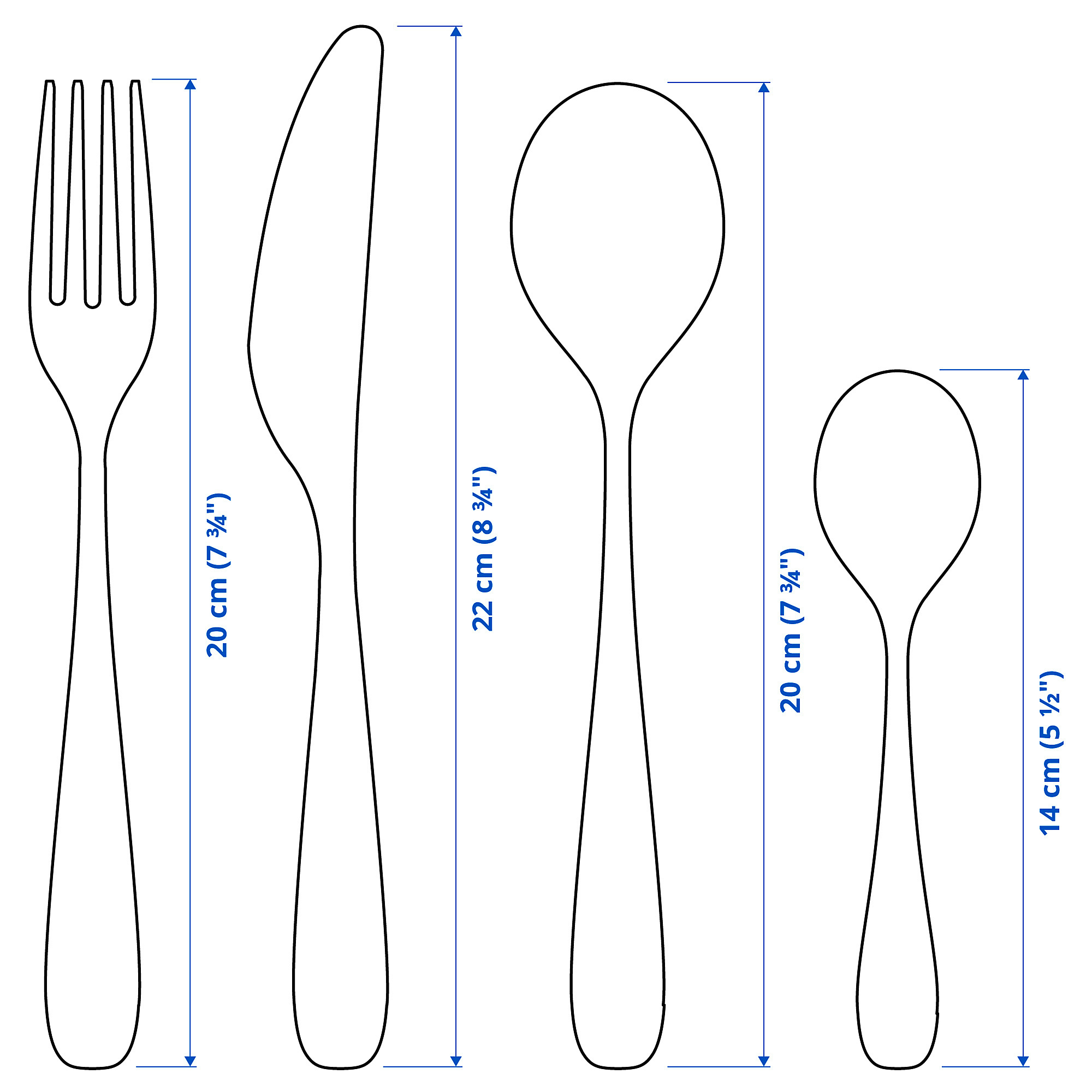 BEHAGFULL 24-piece cutlery set