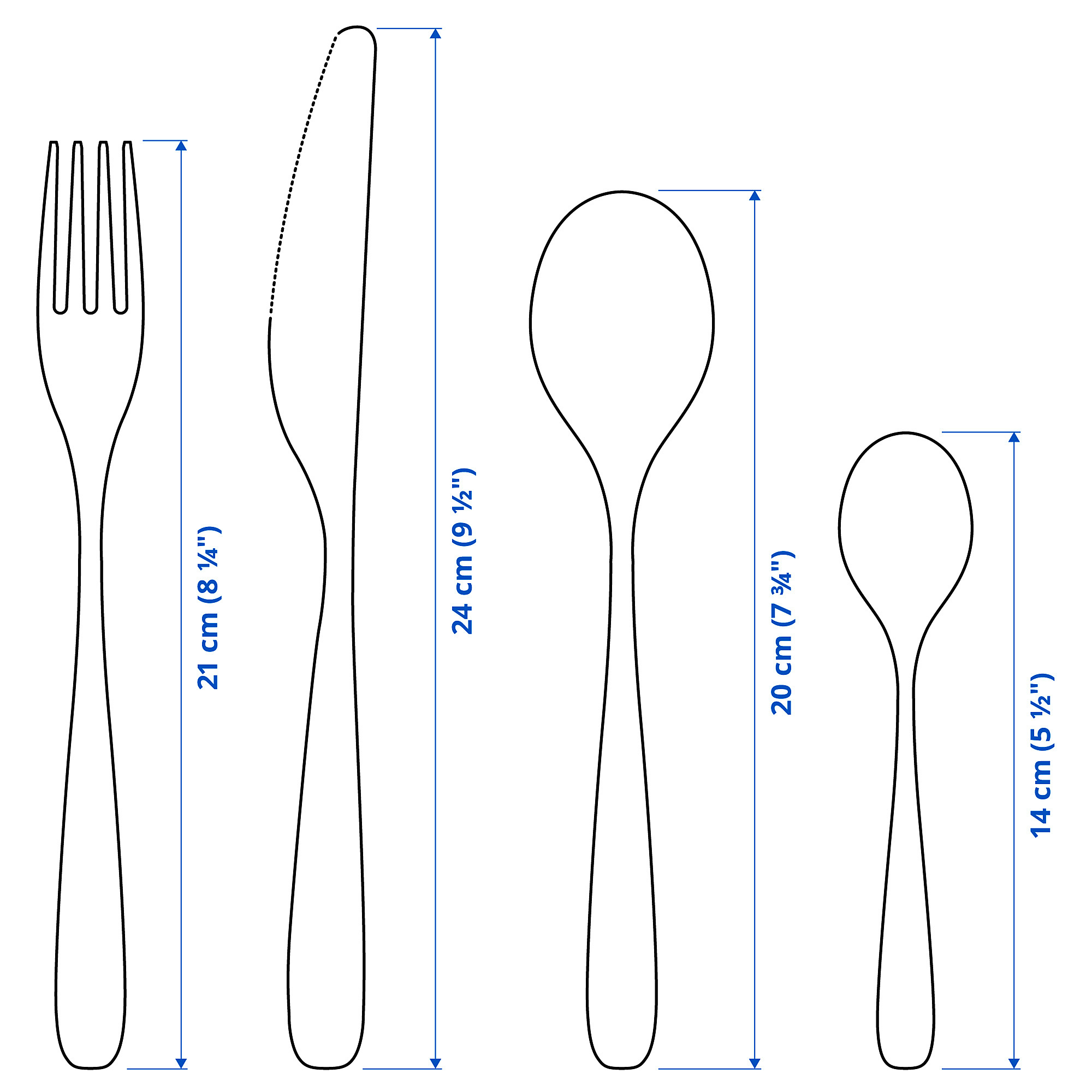 TILLAGD 24-piece cutlery set