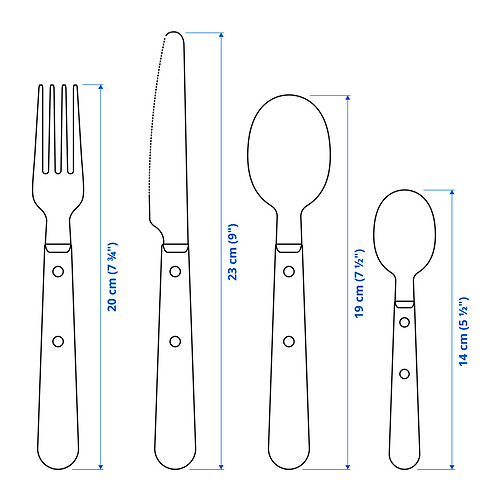 LIVNÄRA 24-piece cutlery set