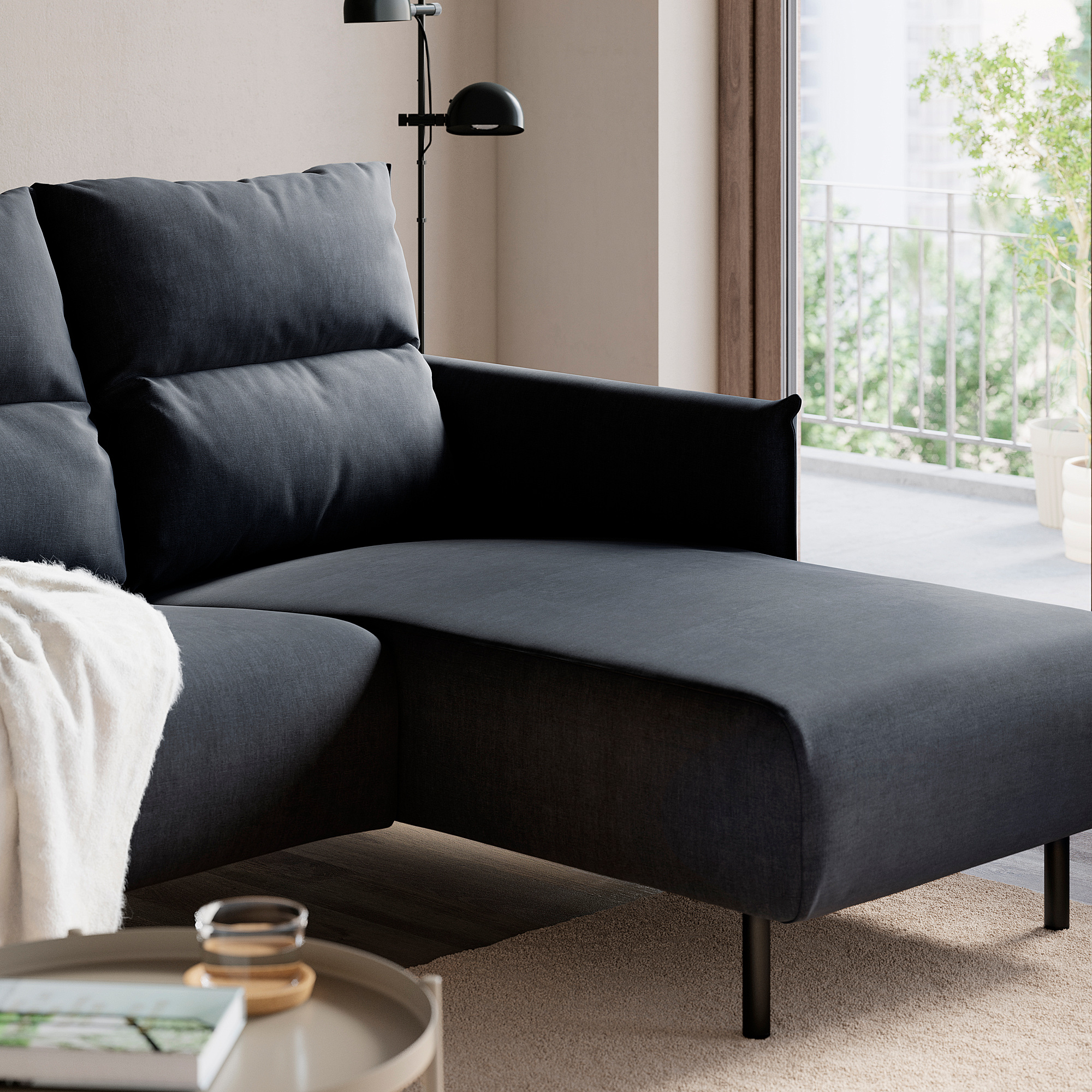 MANNARP 4-seat sofa with chaise longue