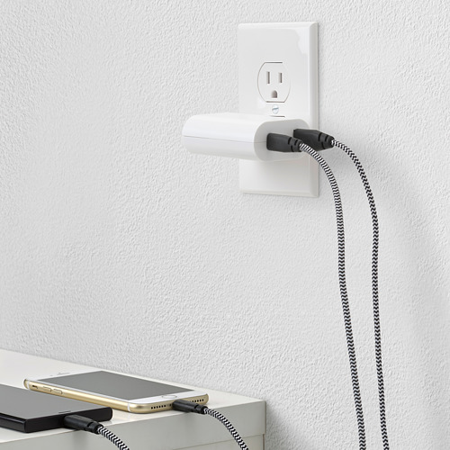 ÅSKSTORM - USB充電器 23W, 白色 | IKEA 線上購物 - PE766781_S4