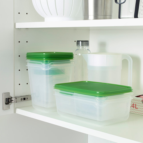 PRUTA - food container, set of 17, transparent/green | IKEA Taiwan Online - PE657012_S4