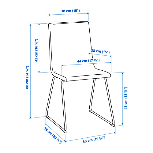 VOLFGANG - 餐椅, 鍍鉻/Gunnared 灰色 | IKEA 線上購物 - PE822642_S4