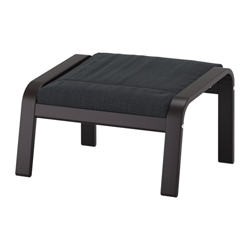 POÄNG - footstool, black-brown/Hillared anthracite | IKEA Taiwan Online - PE629081_S4
