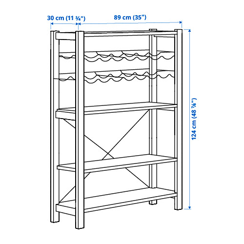 IVAR 1 section/shelves/bottle racks