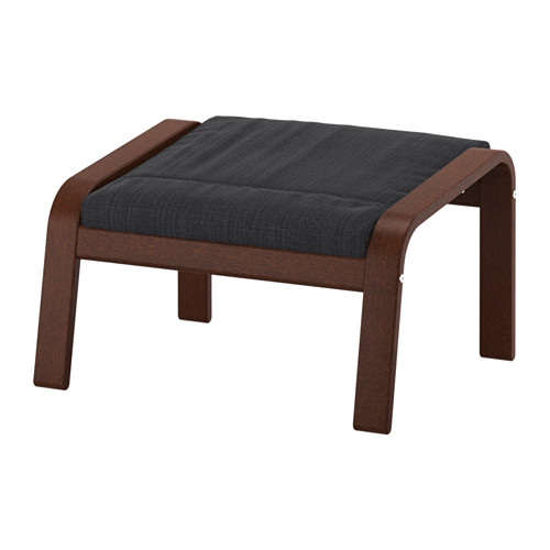 POÄNG - footstool, brown/Hillared anthracite | IKEA Taiwan Online - PE629091_S4