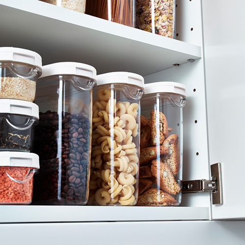 IKEA 365+ - 附蓋食品儲藏罐, 透明/白色 | IKEA 線上購物 - PE388123_S4
