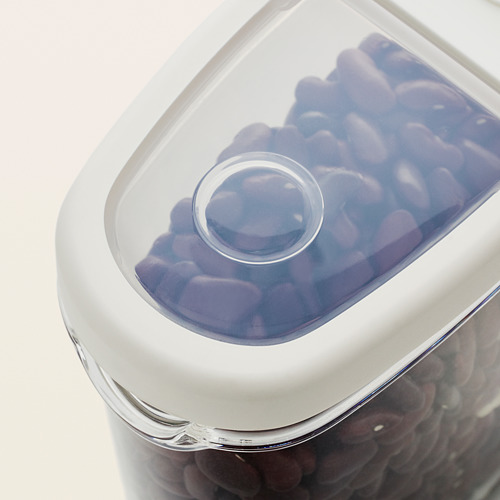 IKEA 365+ - 附蓋食品儲藏罐, 透明/白色 | IKEA 線上購物 - PE611659_S4